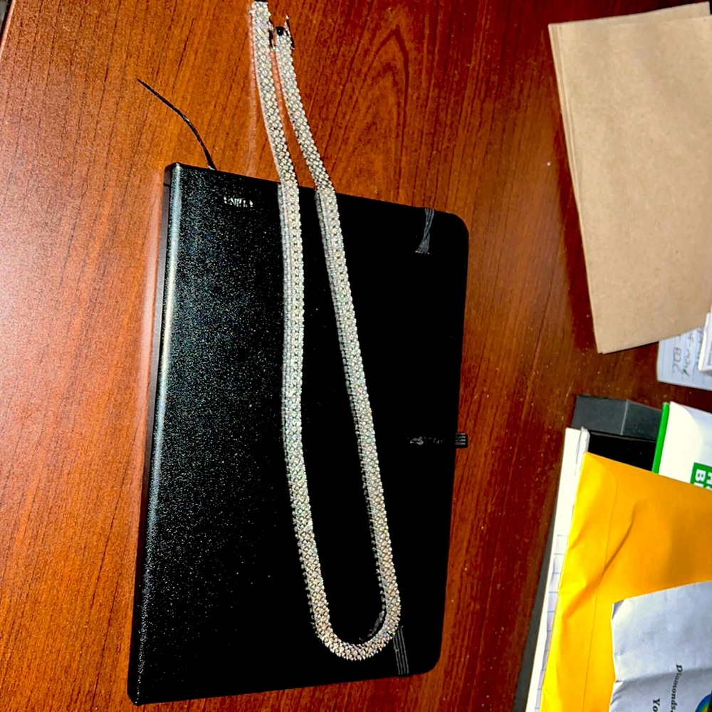 925 Silver Authentic Diamond Double-Row Tennis Chain